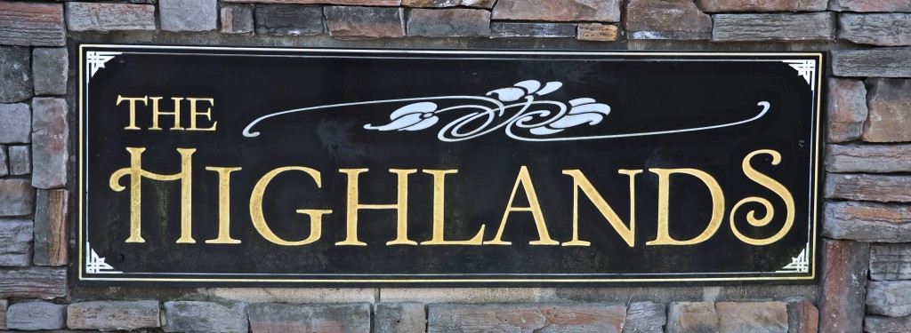 The Highlands Neighborhood sign.